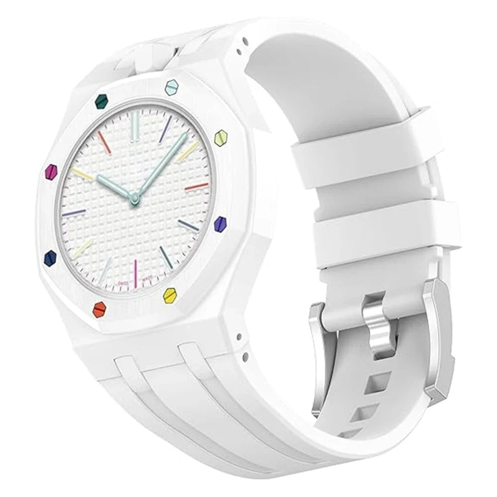 PC Watch Case & Silicone Strap - Wristwatch Modification Accessories for Swatch & AP Royal Oak Style Watches