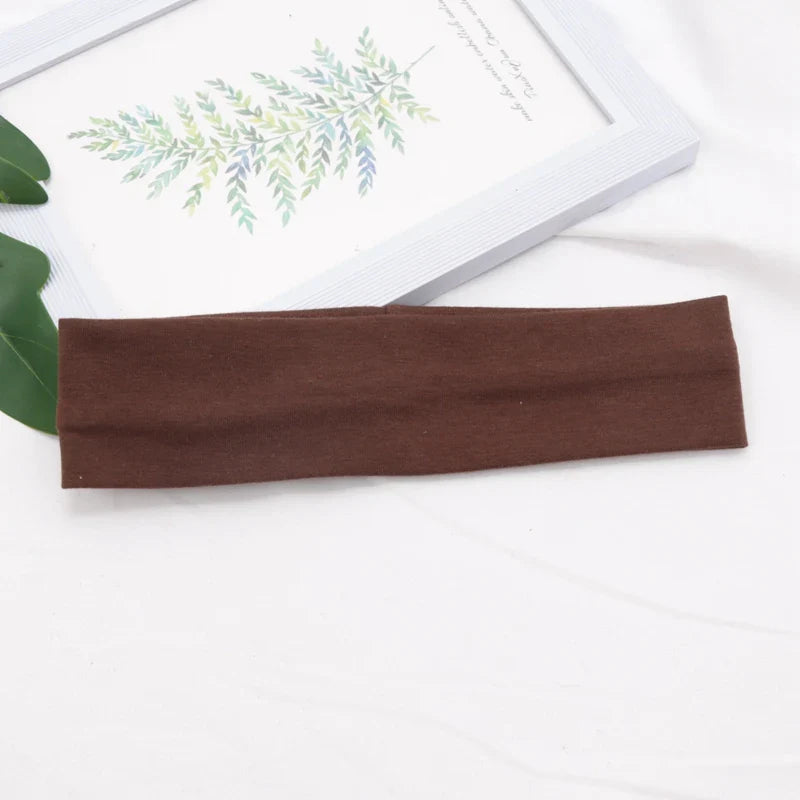 Elastic Cotton Hairband – Solid Fashion Headbands for Women & Men, Running, Yoga & Makeup Accessories