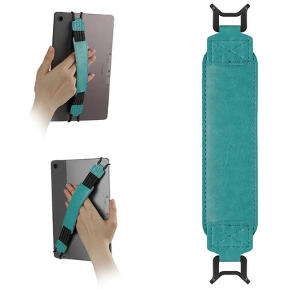 Leather Tablet Hand Strap - Universal Anti-Slip Anti-Drop EReader Holder for Kindle iPad Kobo Lenovo Sony & More