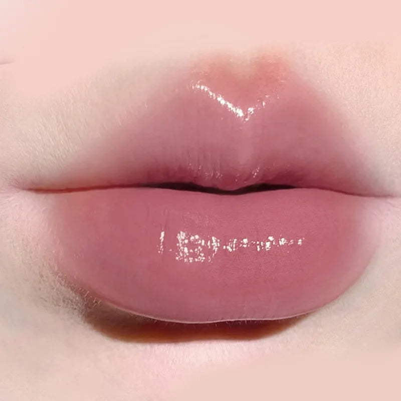 Low Saturation Mirror Water Light Lip Gloss – Moisturizing Russet Nude Lip Tint for Natural Makeup