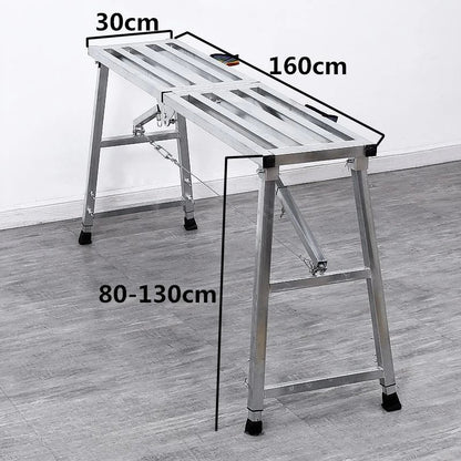 Foldable Steel Scaffolding Ladder – Portable Construction Workbench & Elevated Platform for Home Decoration, Renovation & Heavy-Duty Building Use