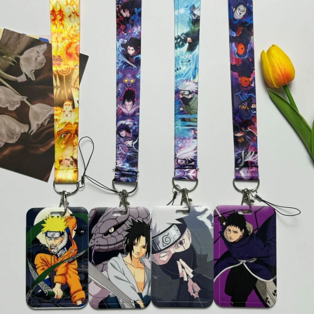 Japanese Anime Credential Holder Lanyard for Key, Card Badge, Gym Keychain Accessories