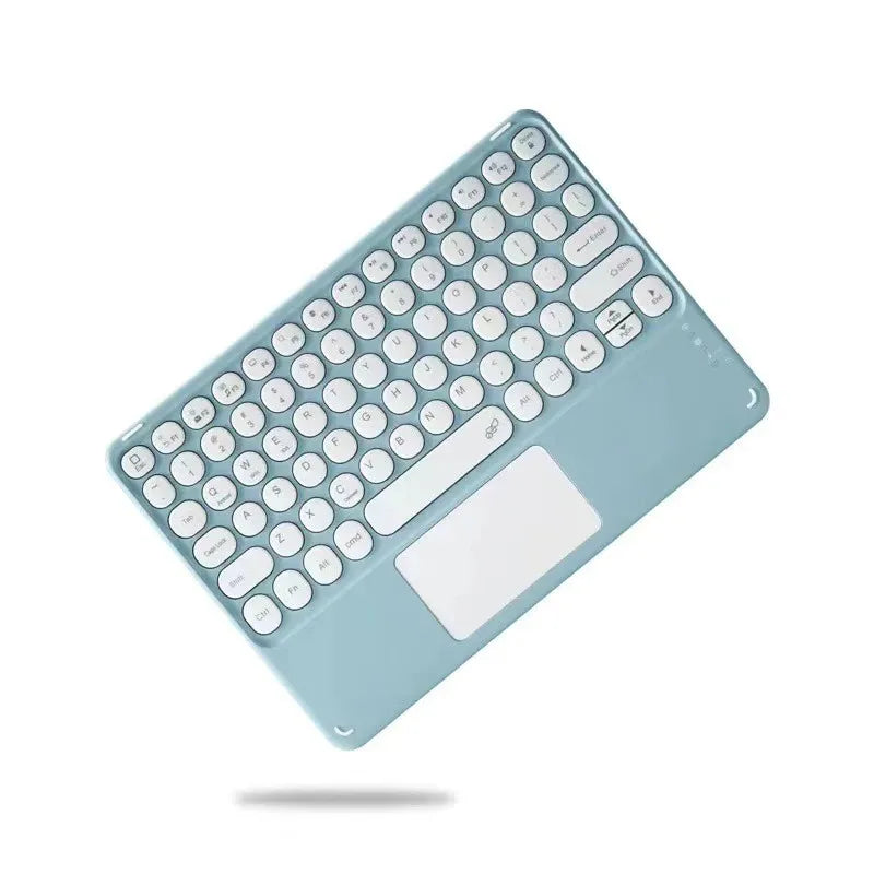 Spanish/English 10-Inch Bluetooth Keyboard – Wireless Rechargeable Universal Keyboard for iPad Air, Pro, Phone, Tablet, Laptop
