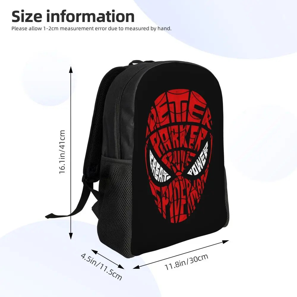 Custom Spider-Man Web Backpack – Water-Resistant School & College Bag for Men and Women