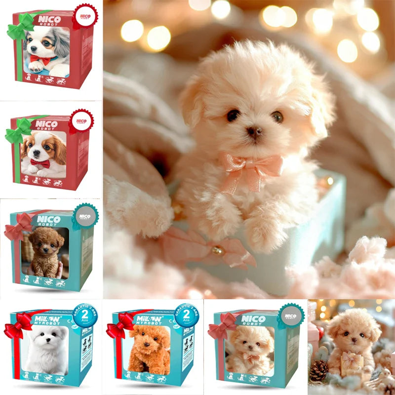 Cute Plush Robot Puppy Toy - Interactive Walking, Barking & Tail Wagging Plush for Kids (No Battery)