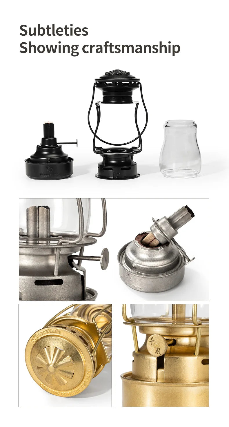ThousWinds Twilight Kerosene Camping Lantern – Portable Retro Oil Lamp for Outdoor Picnic and Backpacking
