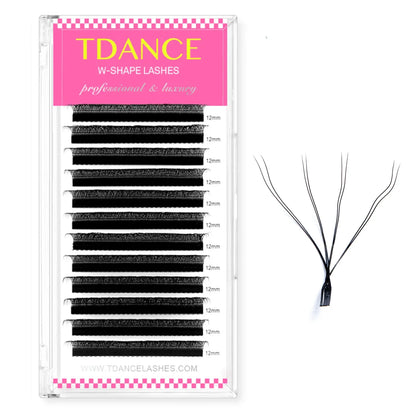TDANCE 3D–6D Premade Fan Eyelash Extensions – W Style Faux Mink Natural Soft Volume Bloom Lashes