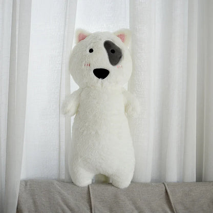 Kawaii Siamese Cat Plush Toy – Long Oblong Orange & Black Kitten Nap Pillow for Kids, Bed Decor & Hug Cushion