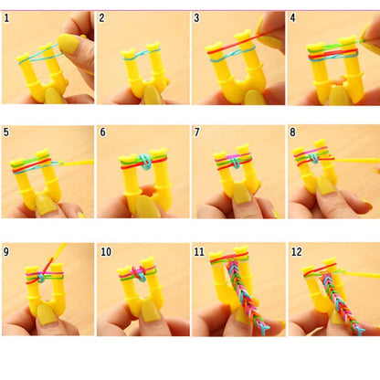 Loom Rubber Knitting Machine Kit – DIY Woven Bracelet Making Set for Kids, Hair Accessories & Gifts