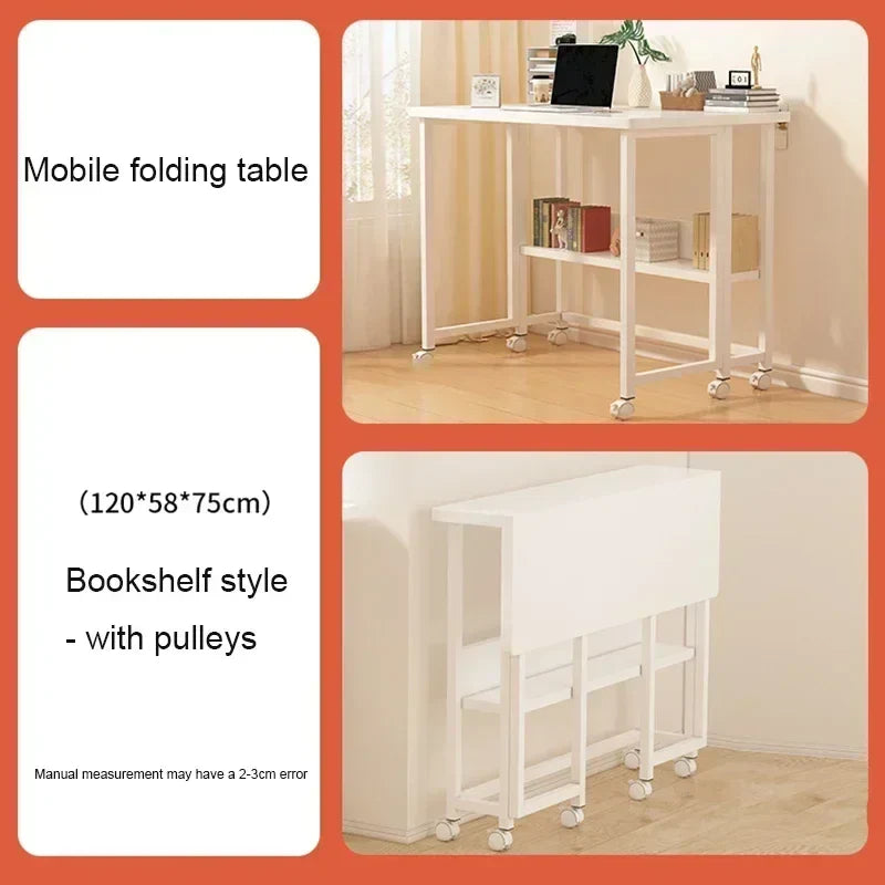 Foldable Computer Desk – Adjustable Laptop Desk for Home & Office, Space-Saving Multifunctional Folding Table