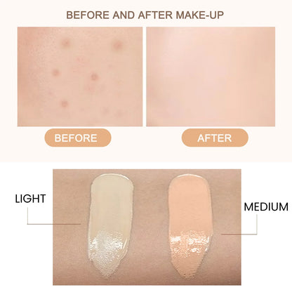CC Foundation Cream – Natural Moisturizing, Waterproof, Brightening Concealer with Oil-Control & Long-Lasting Coverage