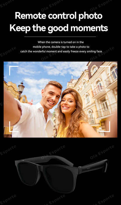 Ola Esporte Smart Glasses — Bluetooth Call Sunglasses, Multi-Functional Anti-Blue Light Wireless Headset for Men and Women