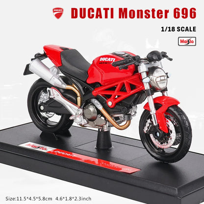 Maisto 1:18 Alloy Motorcycle Model – Yamaha MT-07/MT-10, Ducati, Kawasaki, KTM, Suzuki, BMW