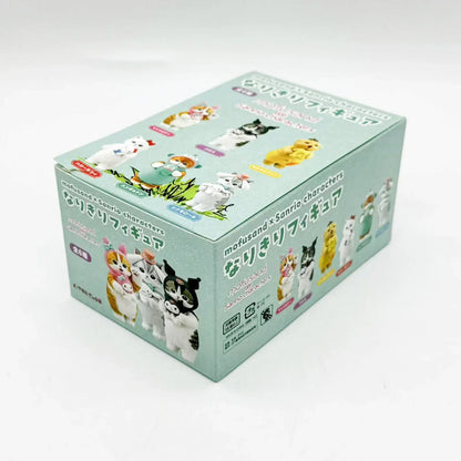 Mofusand Cat Figures in Sanrio Outfits – Blind Box My Melody, Kuromi, Cinnamoroll, Hello Kitty