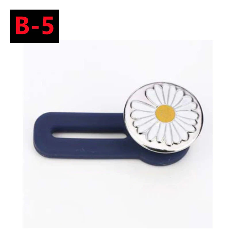 Adjustable Metal Button Extender for Jeans & Pants – Retractable Waistband Expander (1/5/10PCS Sewing Free)