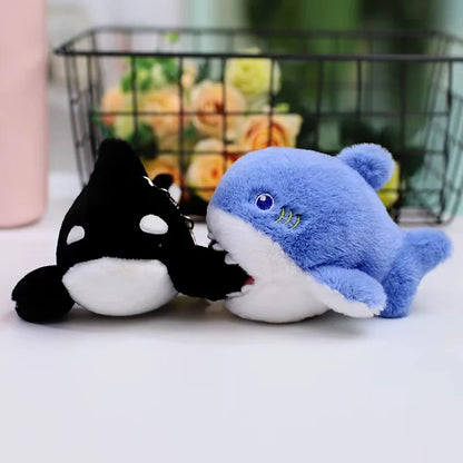 Cute Marine Animal Plush Keychains – Seal, Shark & Whale Soft Toy Pendants for Bags, Cars, and Children’s Gifts