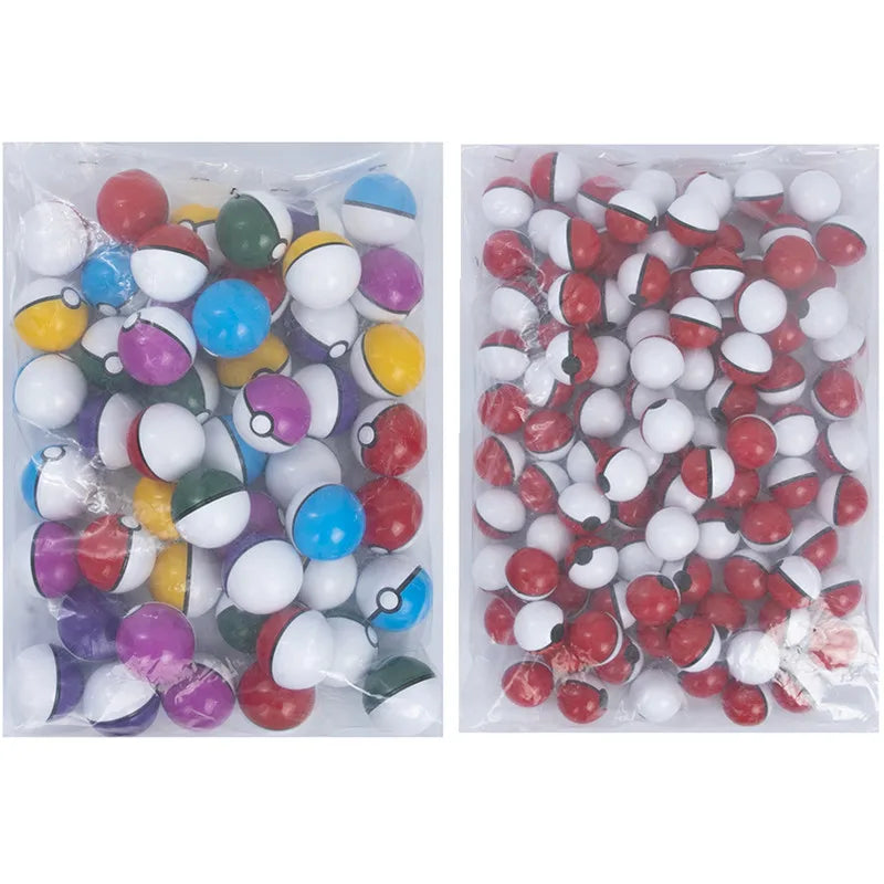 50/100pcs Pokémon Elf Ball Toys — 3cm & 5cm Pocket Monster Figures Including Pikachu, Anime Action Toys for Kids