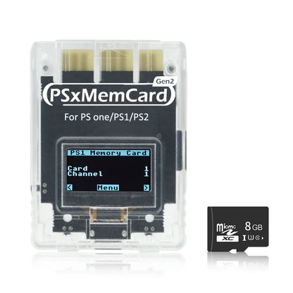 BitFunx PSxMemCard Gen2 SD2PSX – Memory Card Adapter for PS1/PS2 with SD Card Reader for Game Saves