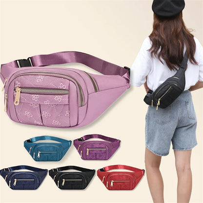 Women's Waterproof Waist Bag - Designer Oxford Cloth Crossbody Chest Bag, Fashionable Fanny Pack and Banana Hip Purse