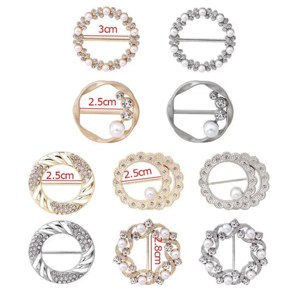 Scarf Buckle & Ring – Shawl, T-Shirt, Waist Clip Brooch, Silk Clasp Fashion Jewelry Accessory
