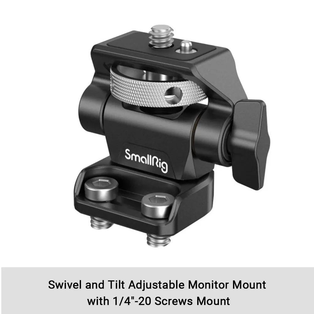 SmallRig DSLR Camera Clamp – Swivel & Tilt Adjustable Monitor Mount with Screws for Monitor, Flash Light & DIY Attachment (2903B)