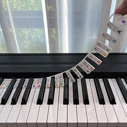 Miwayer Removable Piano Keyboard Stickers – Note Labels for 88/61 Keys, Learning Guide for Beginners