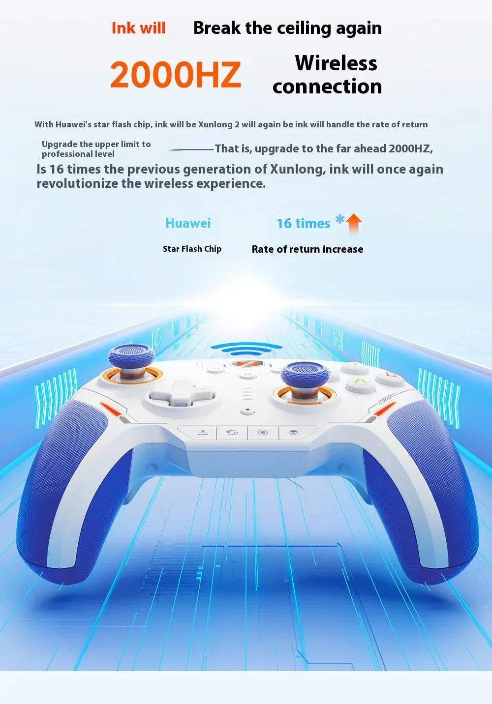 BIGBIGWON Blitz 2 TMR Star Flash Wireless Bluetooth Gamepad – 2000Hz Somatosensory Controller for Nintendo Switch, PC & Steam