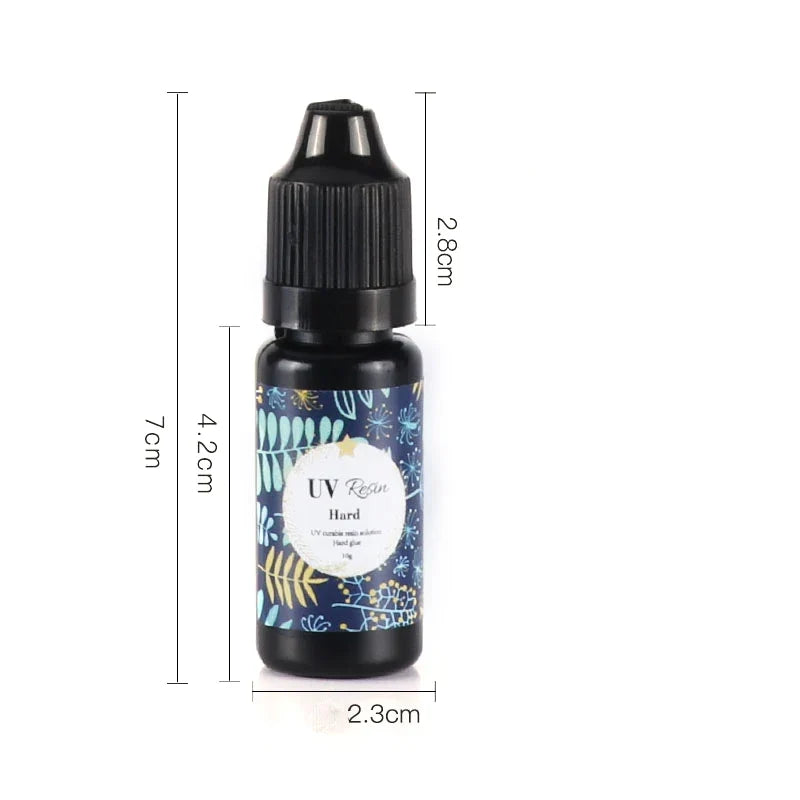 Hard UV Resin Glue - Crystal Clear Ultraviolet Curing Epoxy Resin for DIY Jewelry Making & Craft Projects