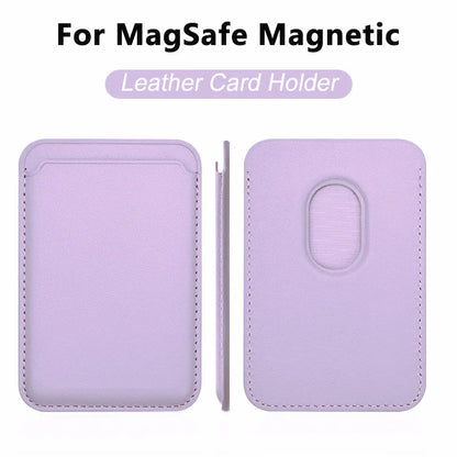 Luxury Magnetic Leather Wallet Case for iPhone 12–16 Pro Max — MagSafe Card Holder Phone Cover