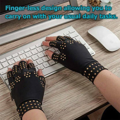 Magnetic Fingerless Arthritis Therapy Gloves – Pain Relief for Men & Women with Joint & Rheumatoid Hand Pain