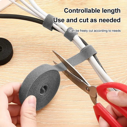 33M Solid Color Reusable Cable Ties - Nylon Wire Loop, Cut-Free Cable Management and Storage Straps