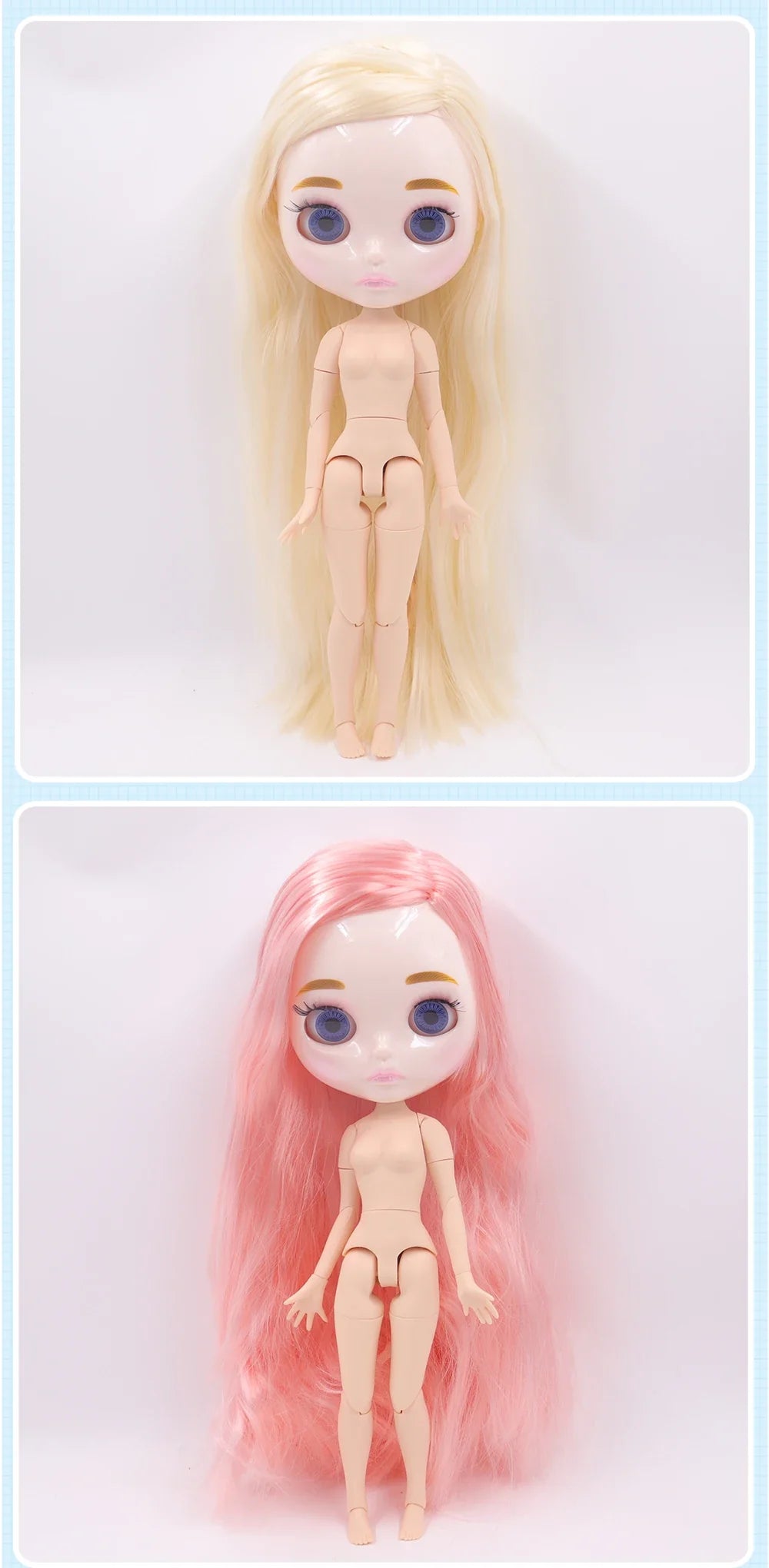 ICY DBS Blythe Doll 1/6 Joint Body 30cm BJD – Shiny Face with Extra Hands, DIY Fashion Doll Gift