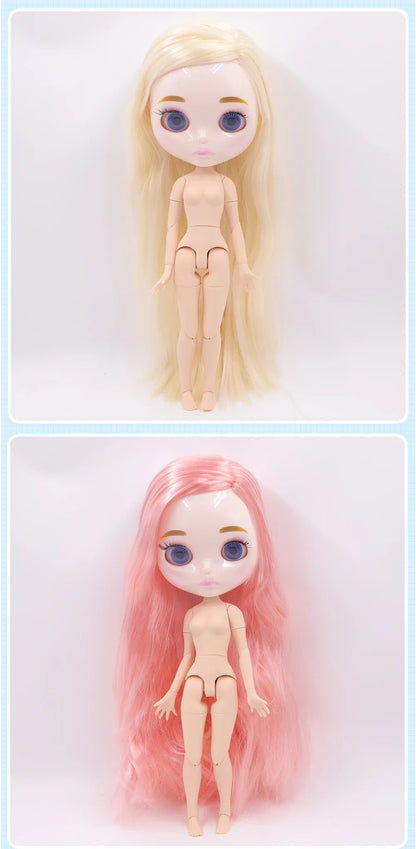 ICY DBS Blythe Doll 1/6 Joint Body 30cm BJD – Shiny Face with Extra Hands, DIY Fashion Doll Gift