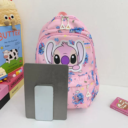 Stitch Print Student Backpack – Lightweight Daypack with Adjustable Straps for School & Daily Commute