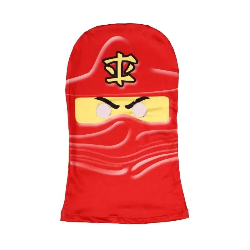 Boys Japanese Ninja Onesie Costume – Printed Green Cartoon Anime Mask, Samurai Fork, Halloween Dress Up & Party Outfit