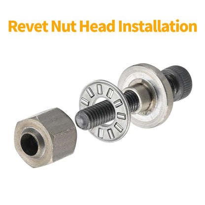 Hand Rivet Nut Gun — Manual Riveter Tool for M3-M10 Nuts with Easy Installation Accessory