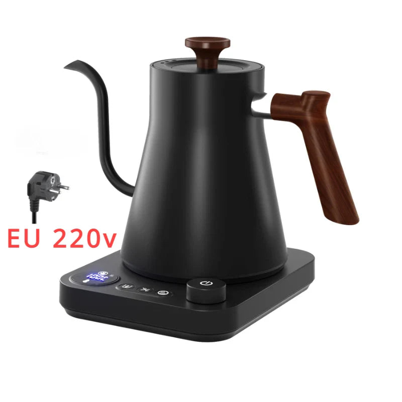 1200W Intelligent Electric Kettle - Gooseneck Hand Brewed Coffee Pot for Milk Powder & Precision Brewing