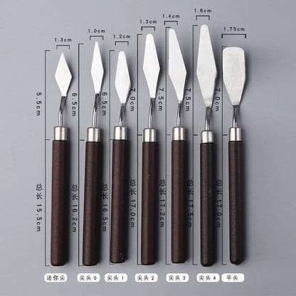 Stainless Steel Painting Knife Set: 1/3/5/7Pcs Artist Spatula Tools - Ideal for Oil Painting, Cake Baking, Drawing - Quality Art Supplies