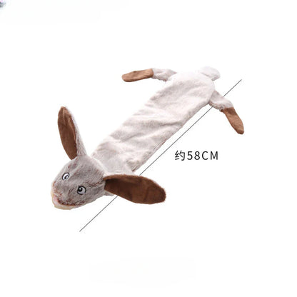 Funny Stuffingless Dog Toys – Durable Plush Animal Chew Toy with Squeakers & Crinkle, New Pet Squeak Toy
