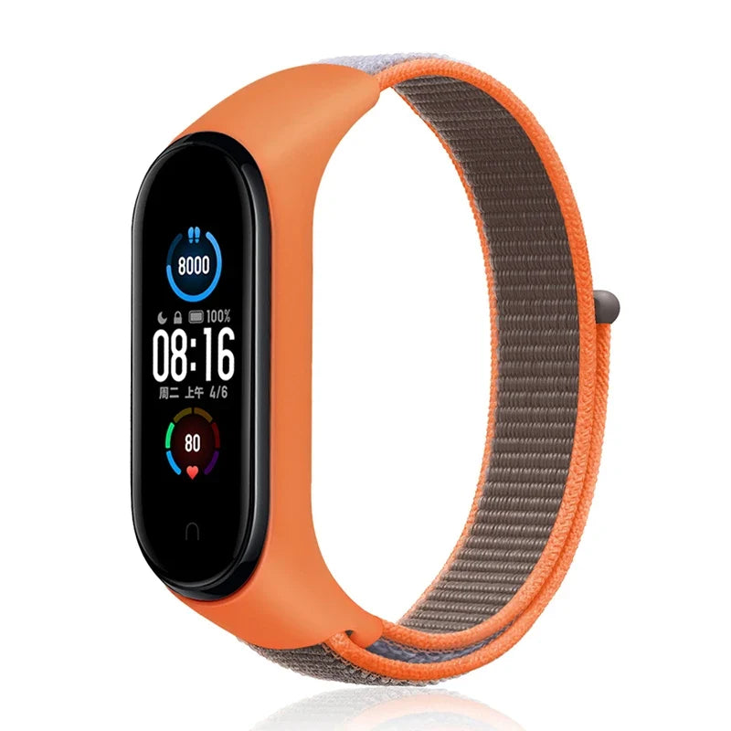 Nylon Loop Strap for Xiaomi Mi Band - Adjustable Sport Wristband Bracelet for Mi Band 3 4 5 6 7 8