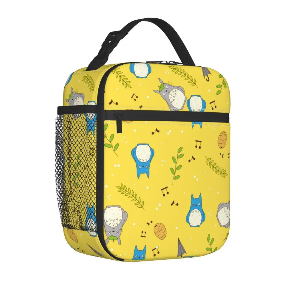 Totoro Miyazaki Anime Insulated Lunch Tote Bag – Portable Thermal Cooler for School & Office