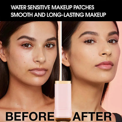TVLV Concealing Foundation Stick — 5 Shades with Built-In Brush, Lightweight Cream Finish, Waterproof Makeup