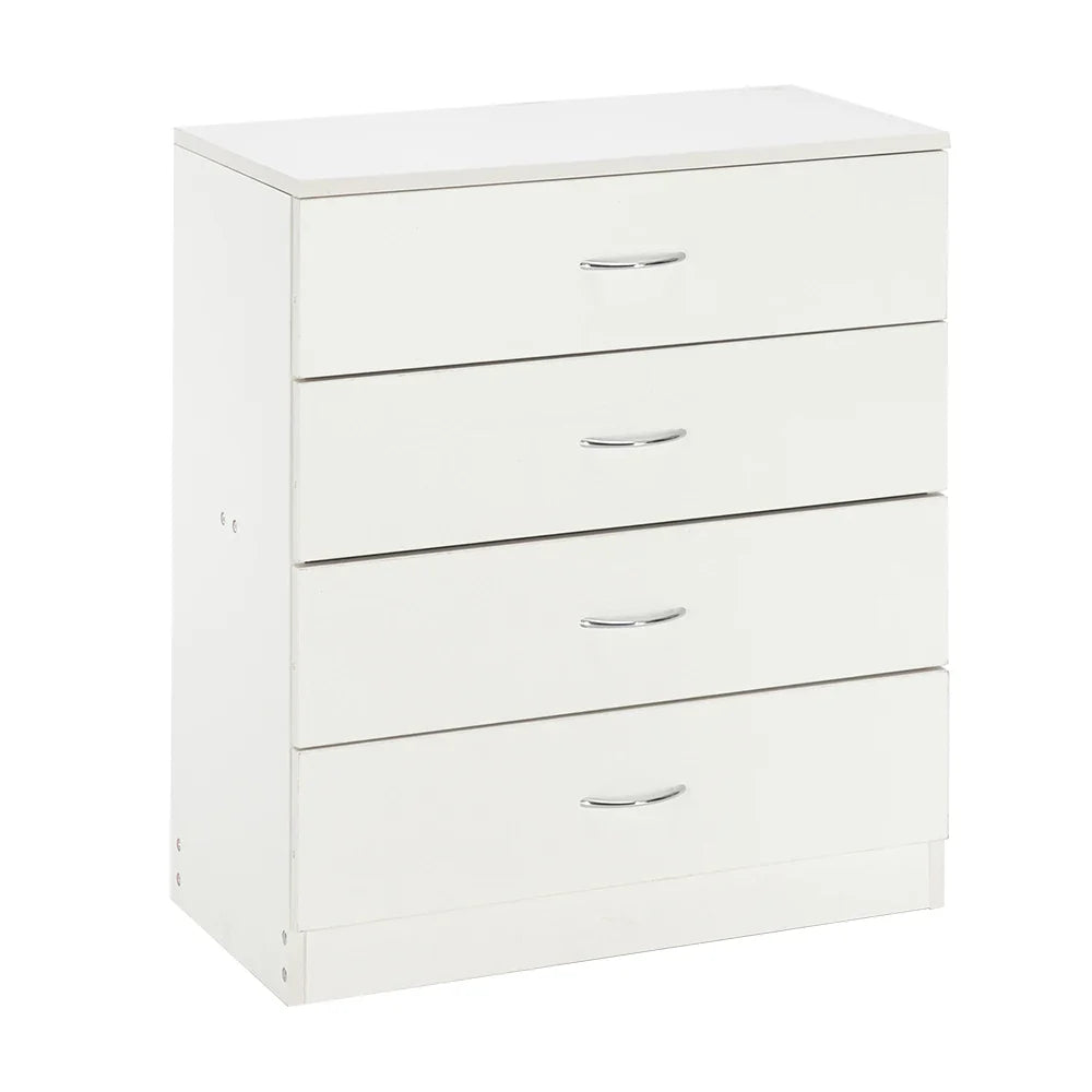 Modern Simple White 4-Drawer Dresser – Minimalist Storage Furniture