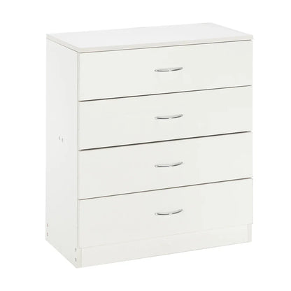Modern Simple White 4-Drawer Dresser – Minimalist Storage Furniture