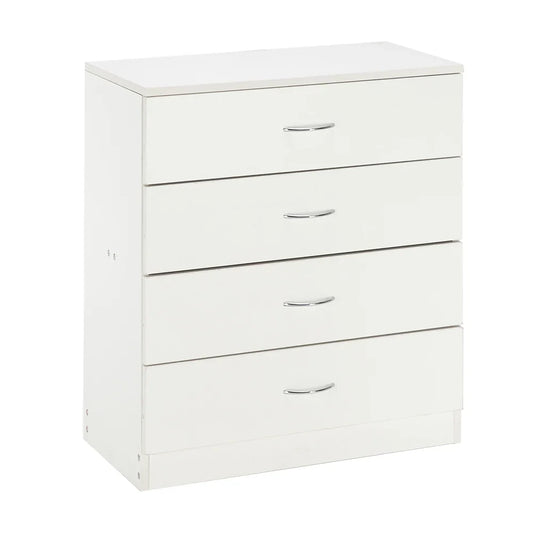 Modern Simple White 4-Drawer Dresser – Minimalist Storage Furniture