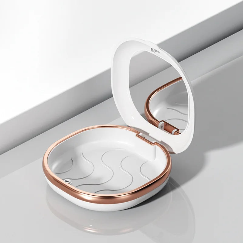 Portable Braces and Mouth Guard Case – Slim Night Denture Holder with Lid for Teeth Aligners and Orthodontic Supplies