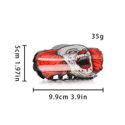 Muweordy Horror Series Hair Claw | Halloween Clown Crab Hair Clip for Women