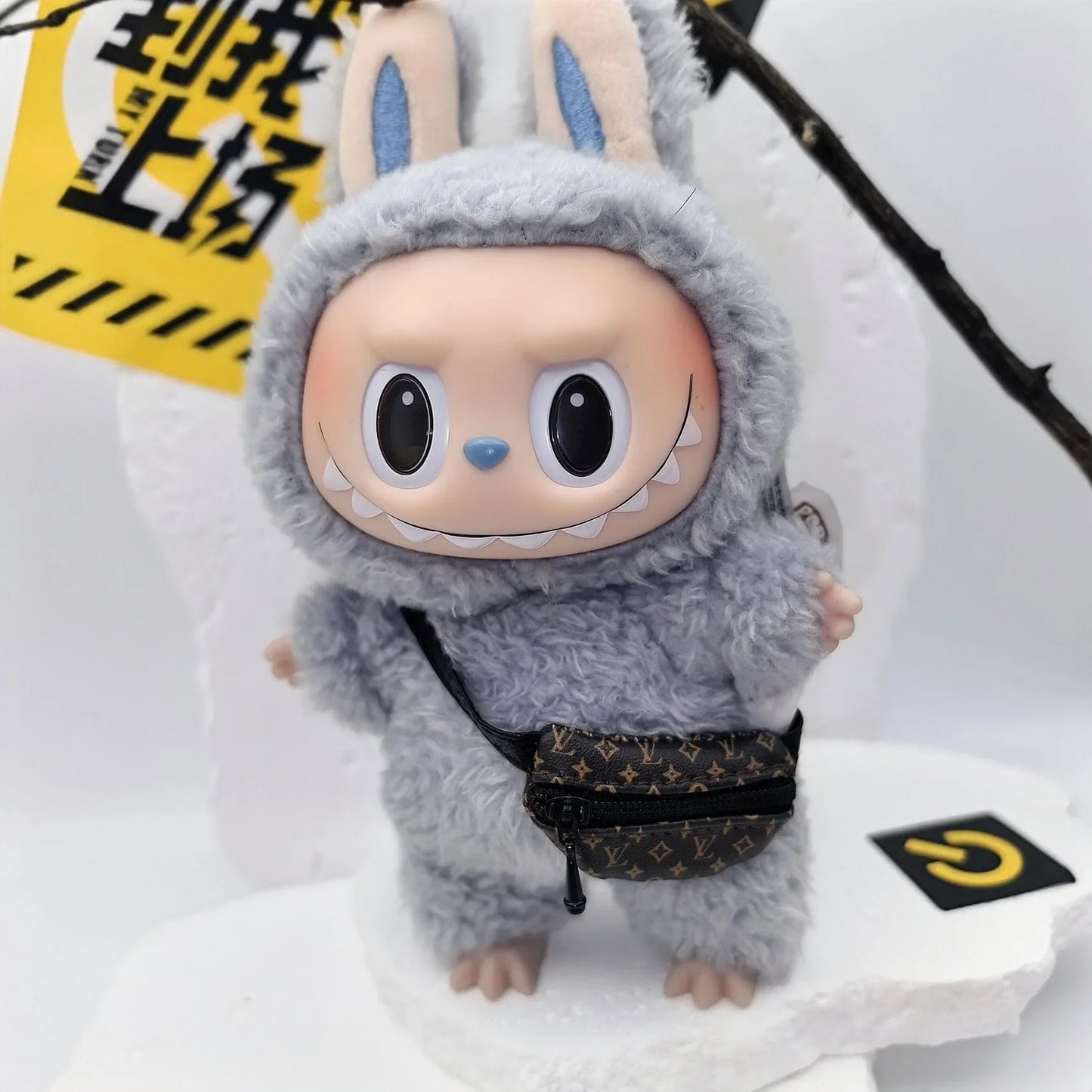 17cm Labubu POP MART Blind Box Doll Clothes – Cute Princess Dress with Suspenders Skirt (Clothes Only)