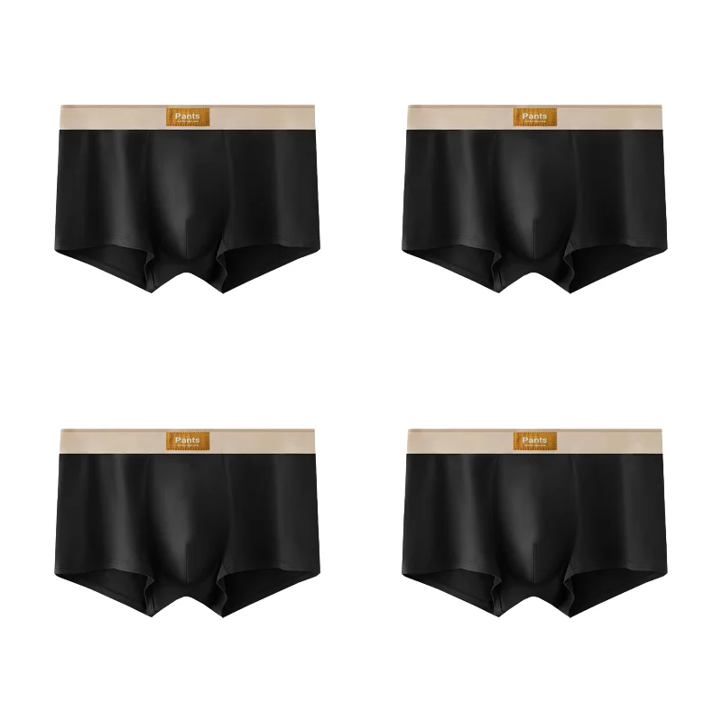 4PCS Men’s Cotton Boxer Shorts Set – Breathable Comfortable Underwear for Sports & Everyday Wear (L–7XL)