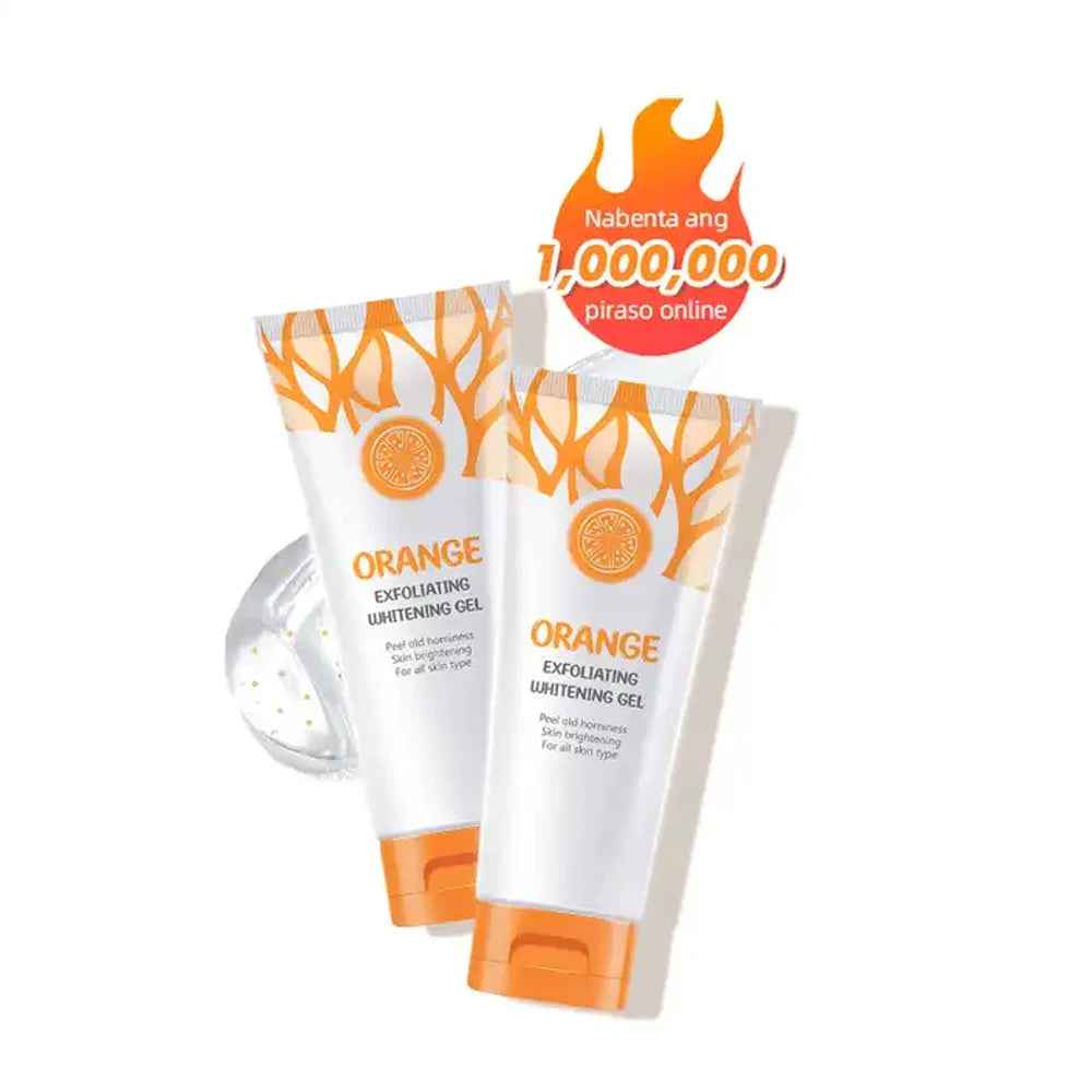 Orange Exfoliating Gel — Dead Skin Spot Remover, Brightening Peeling Scrub with Hydrating Moisturizer, 50g Korean Skin Care